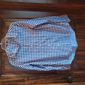 Solumbra mens shirt, medium, blue and white